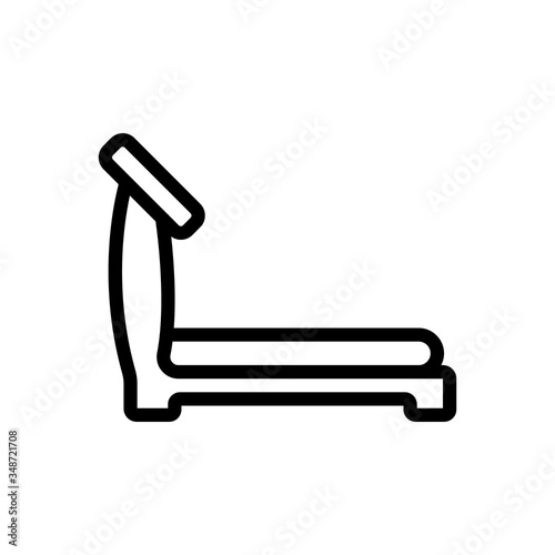 mechanical treadmill for heart health icon vector. mechanical treadmill for heart health sign. isolated contour symbol illustration