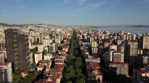 Kadikoy Bagdat Street Aerial Drone View at Covid-19 Isolation Days