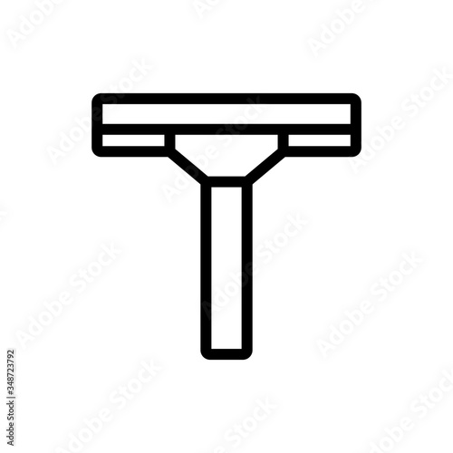 microfiber mop icon vector. microfiber mop sign. isolated contour symbol illustration