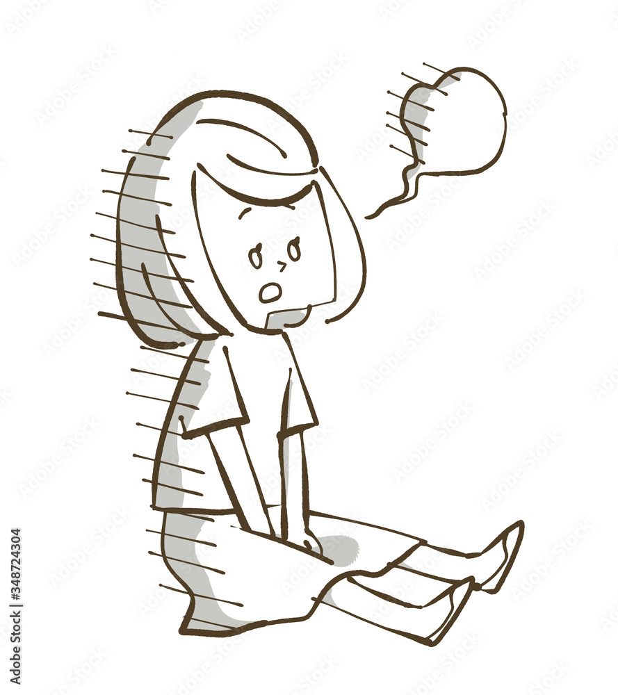 放心状態の女性 Stock Illustration Adobe Stock