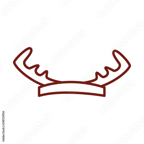 horns reindeer line style icon