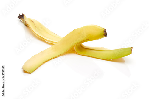 Banana Peel Isolated on White Background
