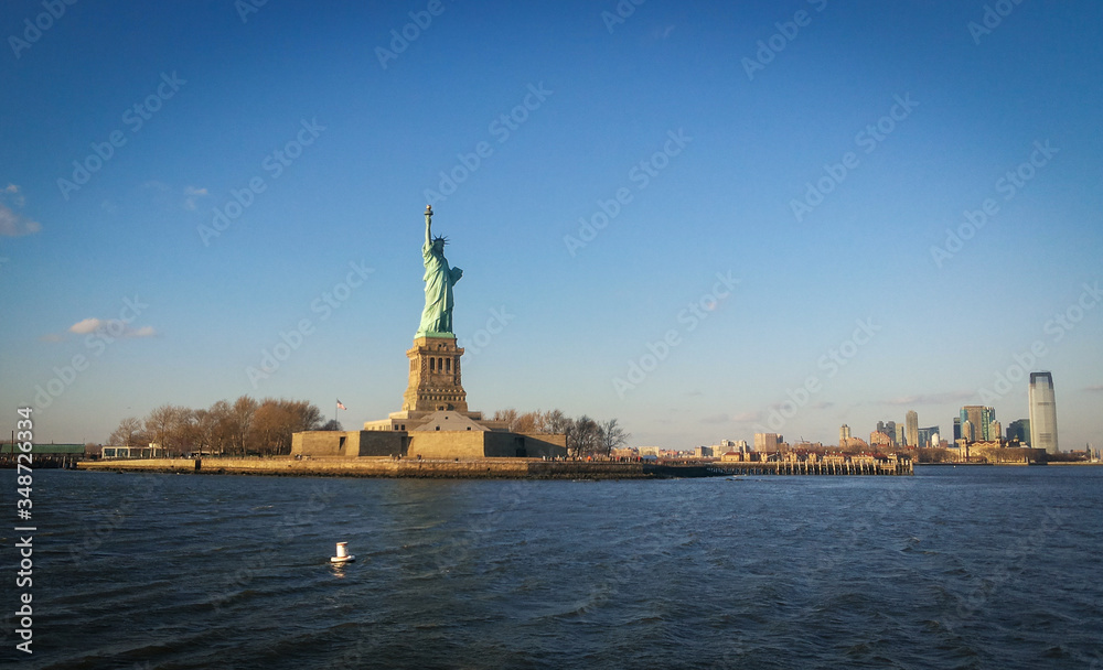 Liberty Statue and Manhattan skyline