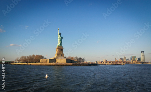 Liberty Statue and Manhattan skyline