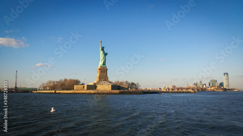 Liberty Statue and Manhattan skyline