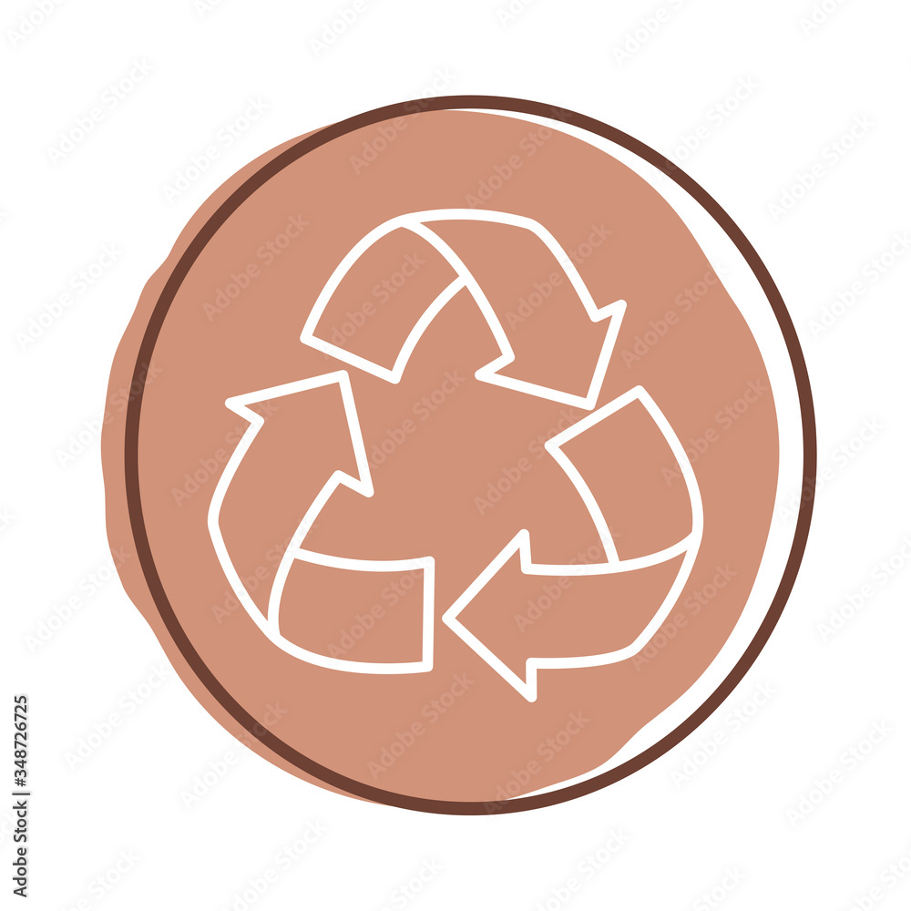 recycle arrows block style icon recycle arrows block style icon