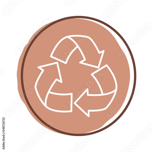 recycle arrows block style icon