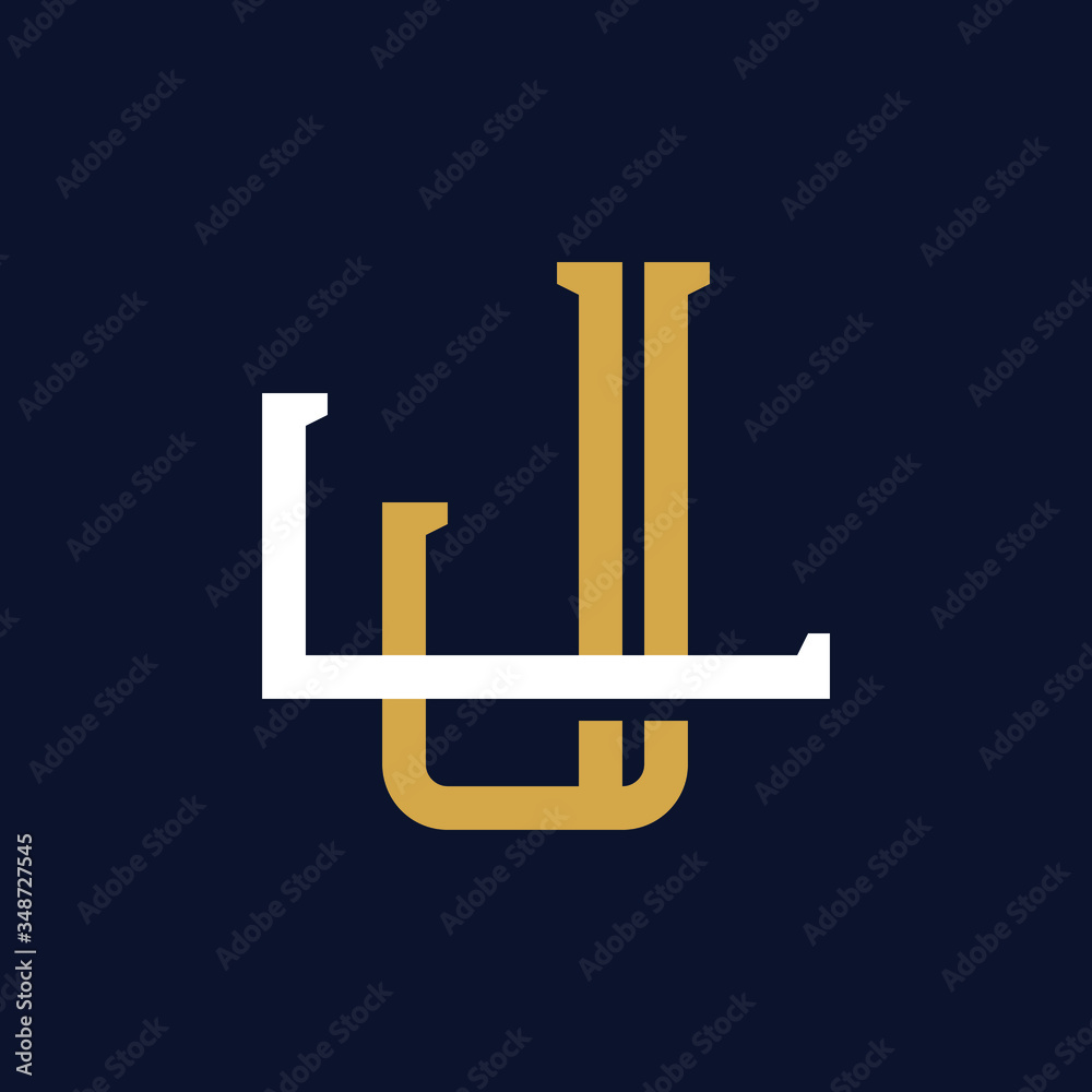 Initial Letter JL LJ Monogram Logo Design Initial Letter JL LJ Monogram Logo Design