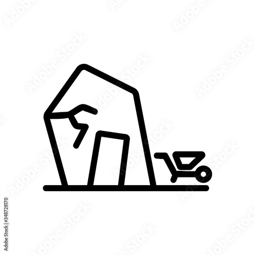 triangular roof shed icon vector. triangular roof shed sign. isolated contour symbol illustration