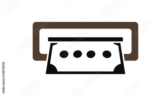 withdraw vector icon for app and web