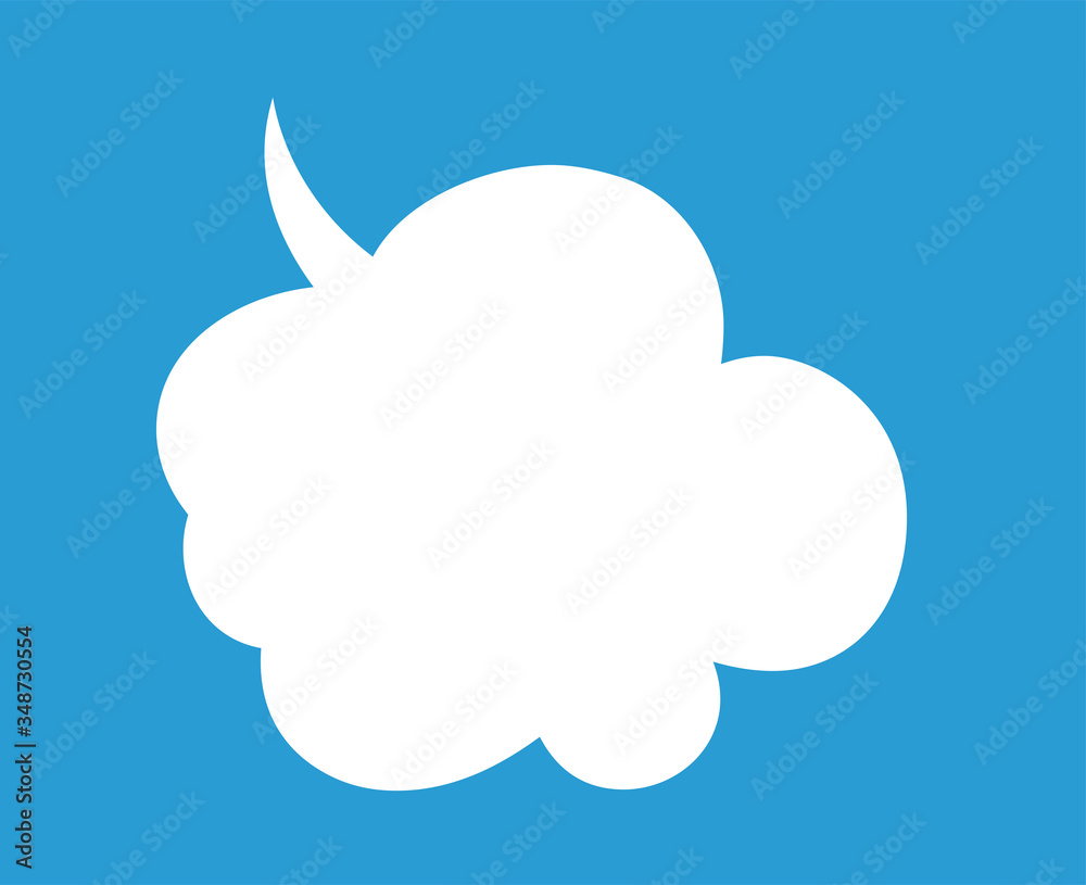 Cute Cartoon clouds Speech bubble Cute Cartoon clouds Speech bubble
