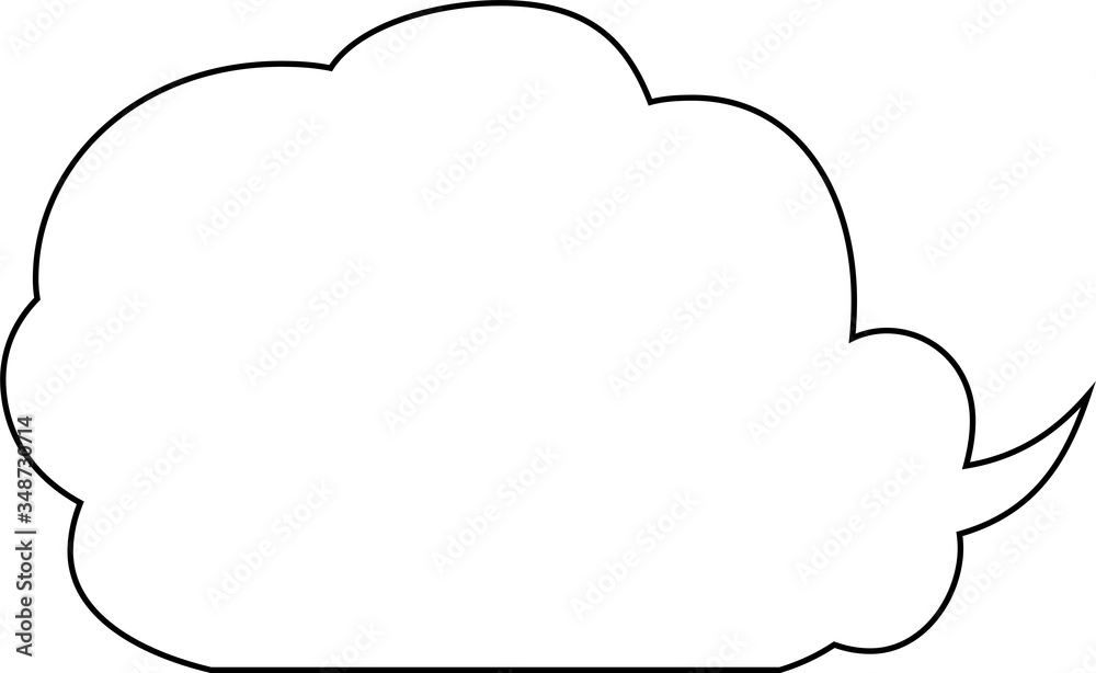 Cute Cartoon clouds Speech bubble outline Cute Cartoon clouds Speech bubble outline