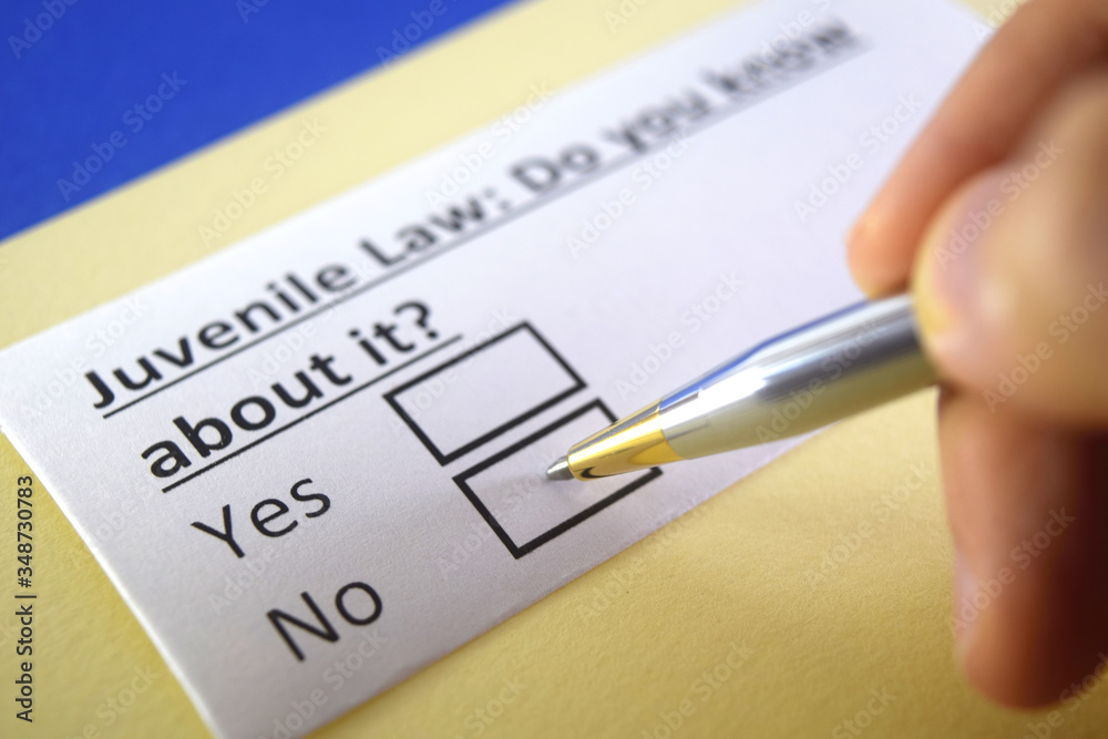 One person is answering question about juvenile law. One person is answering question about juvenile law.