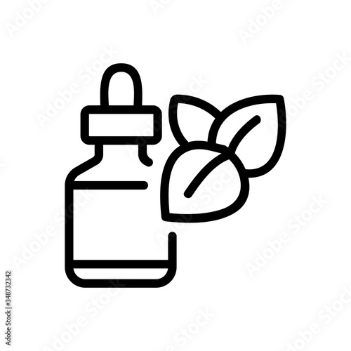 bottle of elixir oregano icon vector. bottle of elixir oregano sign. isolated contour symbol illustration