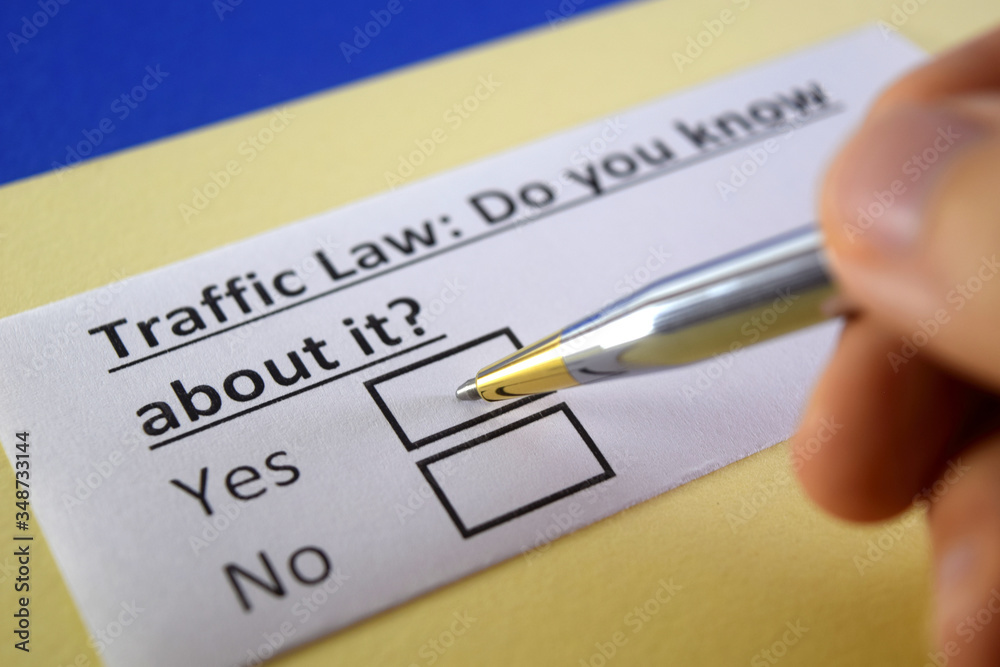 One person is answering question about traffic law. One person is answering question about traffic law.