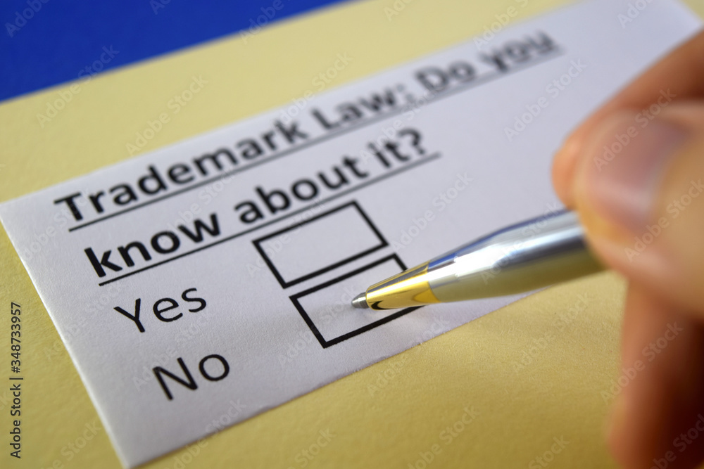 One person is answering question about trademark law. One person is answering question about trademark law.