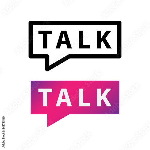 Talk vector icon logotype design template
