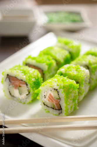 SPRING PHILADELPHIA MAKI sushi rolls with salmon