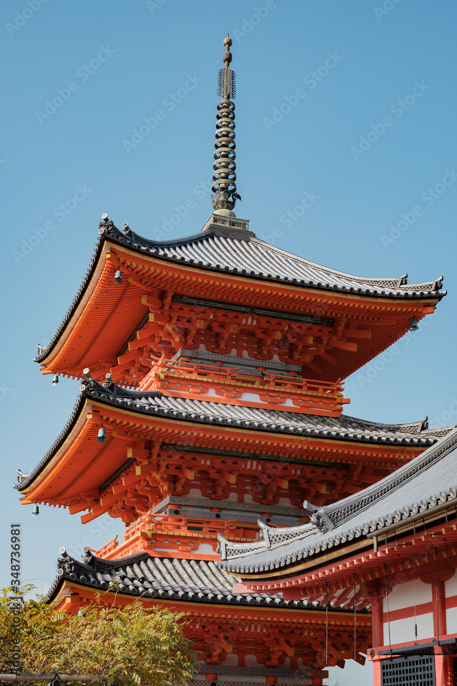 Kiyomizudera Temple and Autumn Leaves in Kyoto, Japan Kiyomizudera Temple and Autumn Leaves in Kyoto, Japan