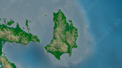 Catanduanes, Philippines - outlined. Physical