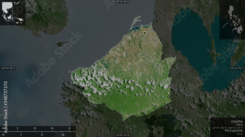 Cavite, Philippines - composition. Satellite photo