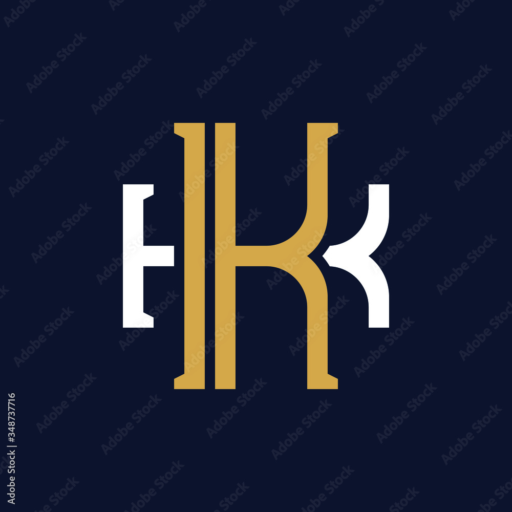 Initial Letter KK Monogram Logo Design
