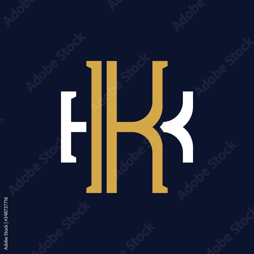 Initial Letter KK Monogram Logo Design
