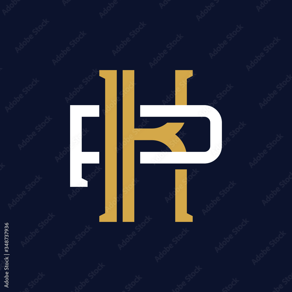 Initial Letter KP PK Monogram Logo Design Initial Letter KP PK Monogram Logo Design