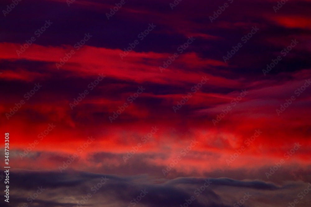 Fototapeta premium dramatic red sky at sunset