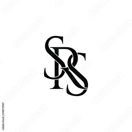 srs letter original monogram logo design