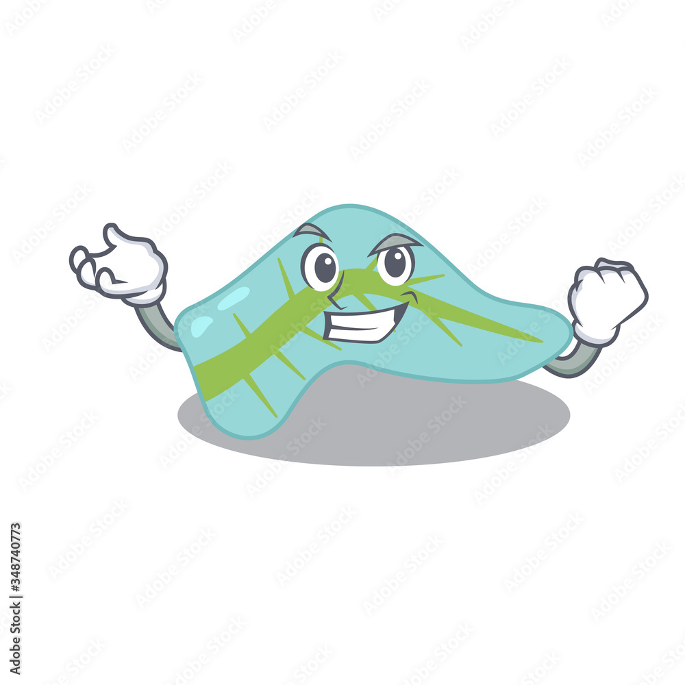 A funny cartoon design concept of pancreas with happy face A funny cartoon design concept of pancreas with happy face