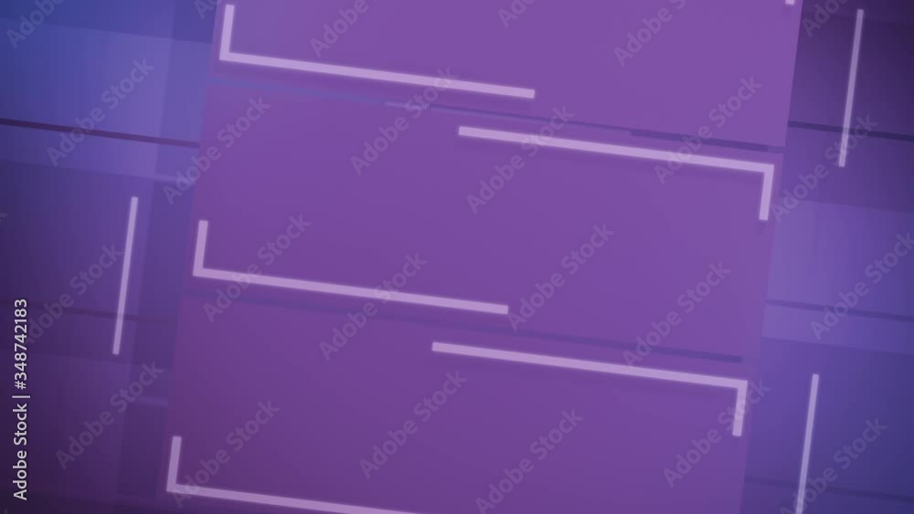Abstract rectangular background with purple blue square shape animation. Seamless loop