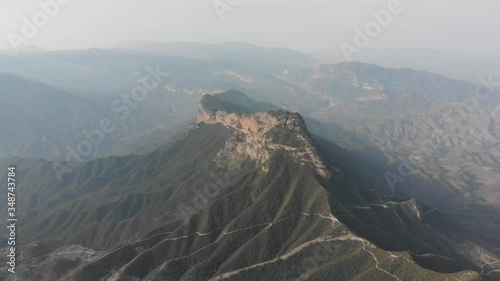 scenic view of Cuatro Palos Viewpoint in the Queretaro's Sierra, Mexico