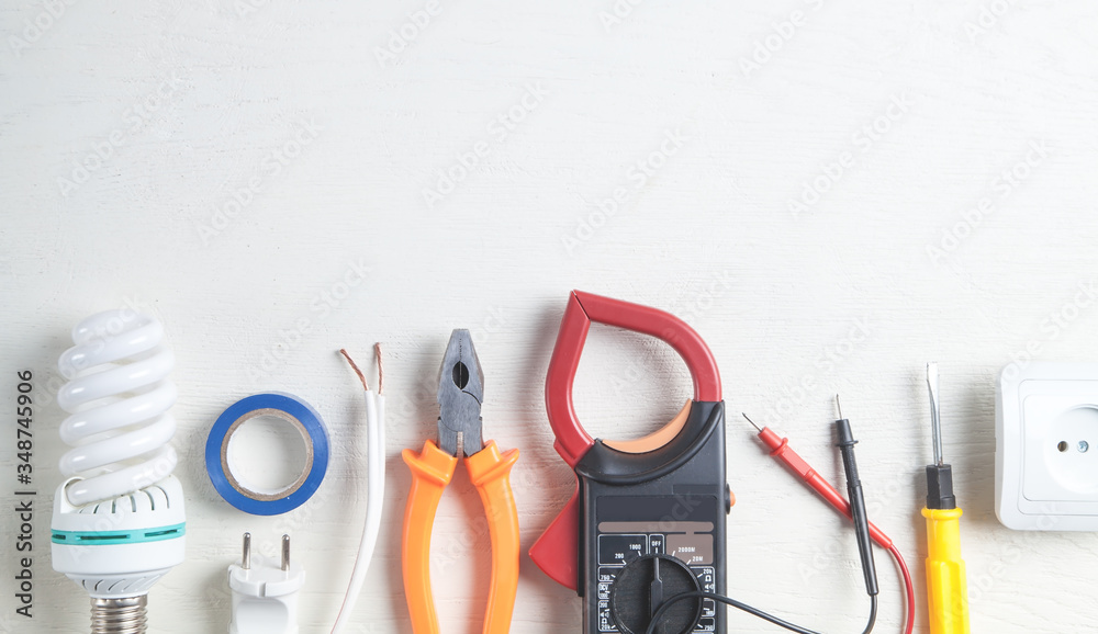Working tools and components. Electrical objects Working tools and components. Electrical objects