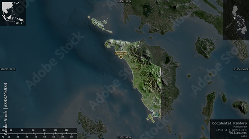 Occidental Mindoro, Philippines - composition. Satellite photo