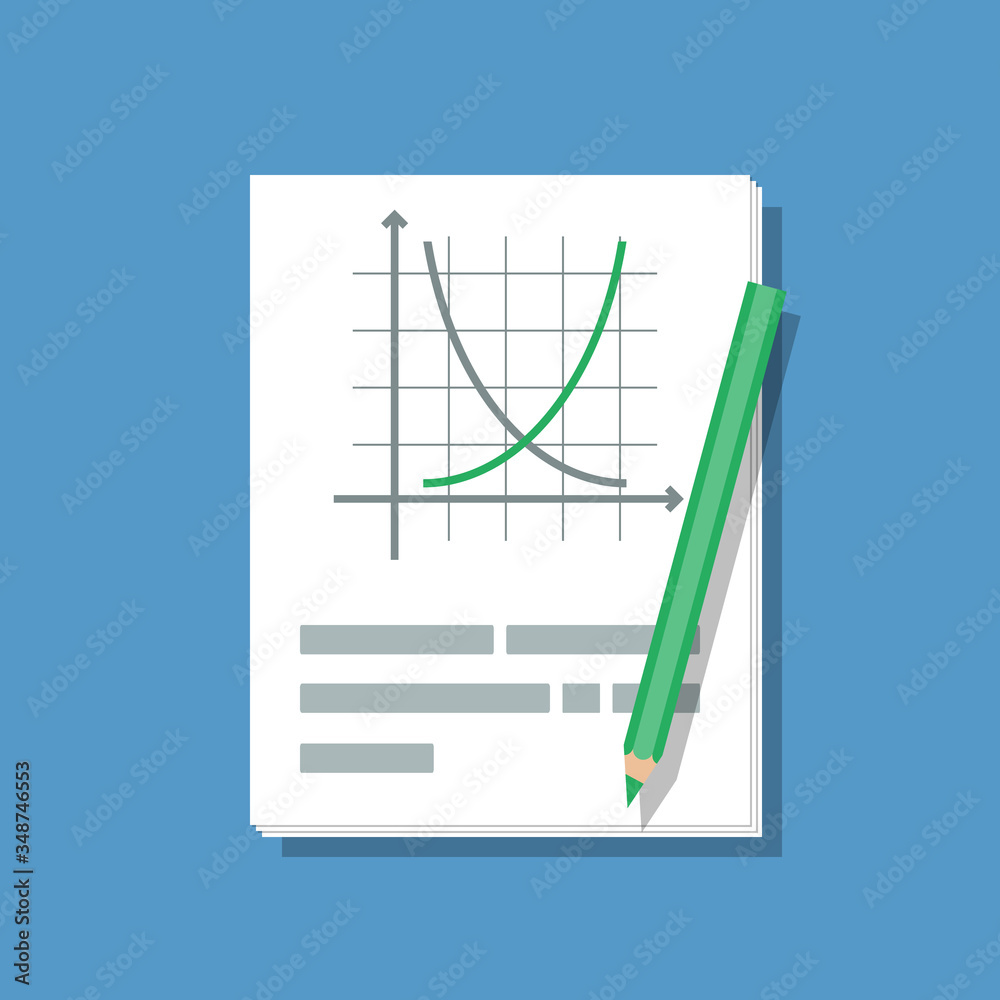 paper sheets with math chart, algebra discovery or trigonometry lesson overview paper sheets with math chart, algebra discovery or trigonometry lesson overview