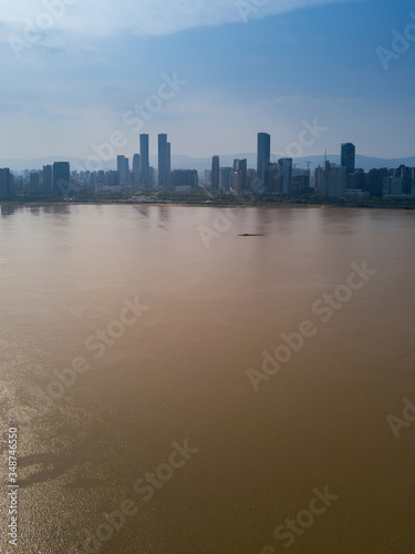 Panoramic view of Nanchang  the capital of Jianxi