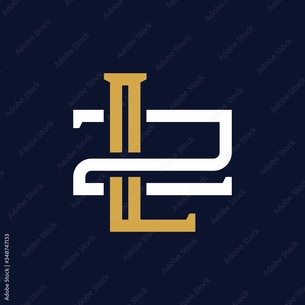 Initial Letter LZ ZL Monogram Logo Design Initial Letter LZ ZL Monogram Logo Design