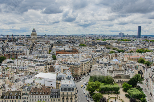 View from the towers of Notre Dame Cathedral, Paris, France. © Boris