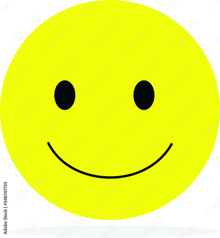 Fototapeta premium Smile yellow face happy symbol