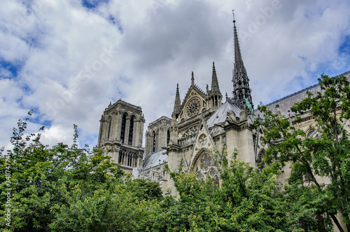 Notre Dame Cathedral  Paris  France.