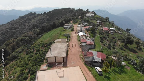 scenic view of Cuatro Palos Viewpoint in the Queretaro's Sierra, Mexico