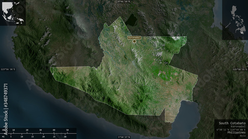 South Cotabato, Philippines - composition. Satellite photo