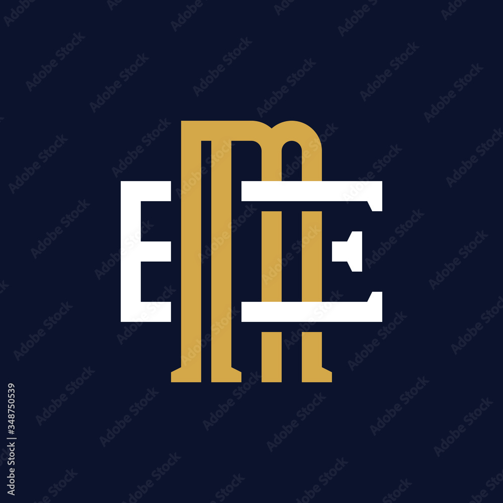 Initial Letter ME EM Monogram Logo Design Initial Letter ME EM Monogram Logo Design