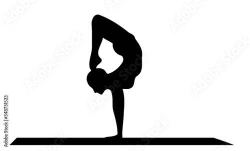 sports woman silhouette vector illustration