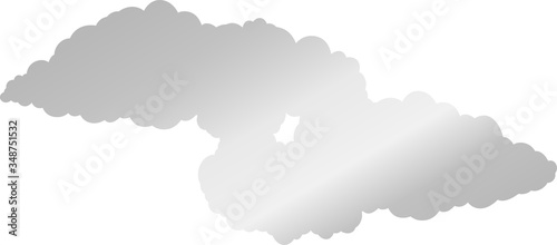 Sliver Japanese clouds connected to each other