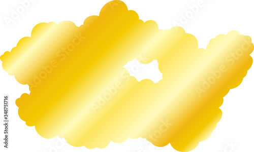 Golden Japanese clouds connected to each other