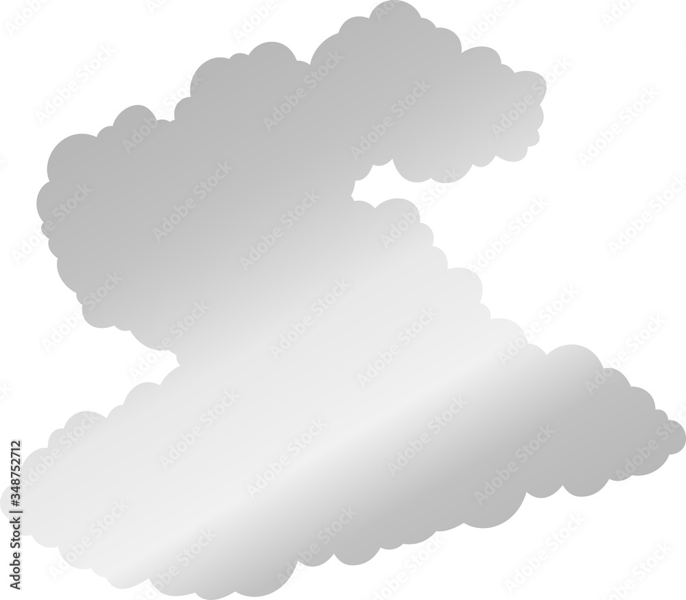 Sliver Japanese clouds connected to each other Sliver Japanese clouds connected to each other
