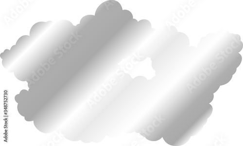 Sliver Japanese clouds connected to each other