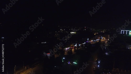 Aerial view of central square in Sa Pa Town, Vietnam photo